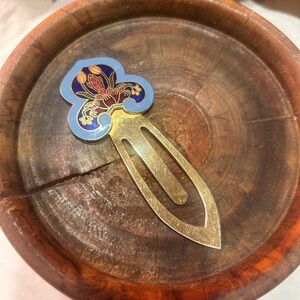 Vintage cloisonné bookmark